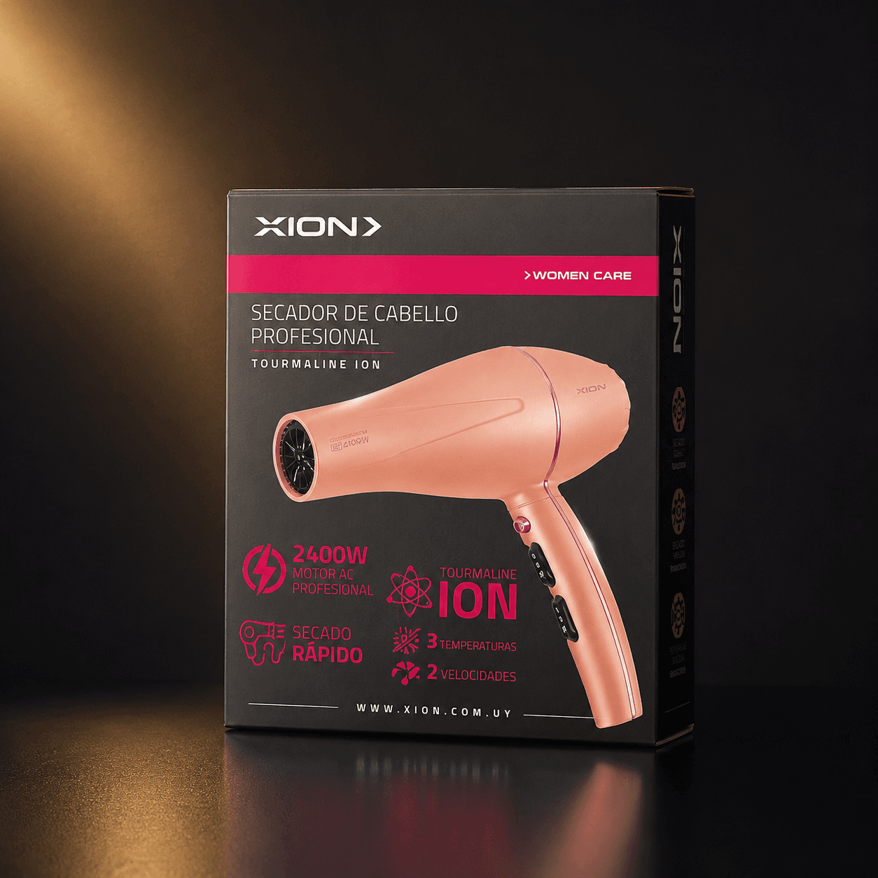 Secador Profissional Women Care Rosé 2400W Tourmaline ION