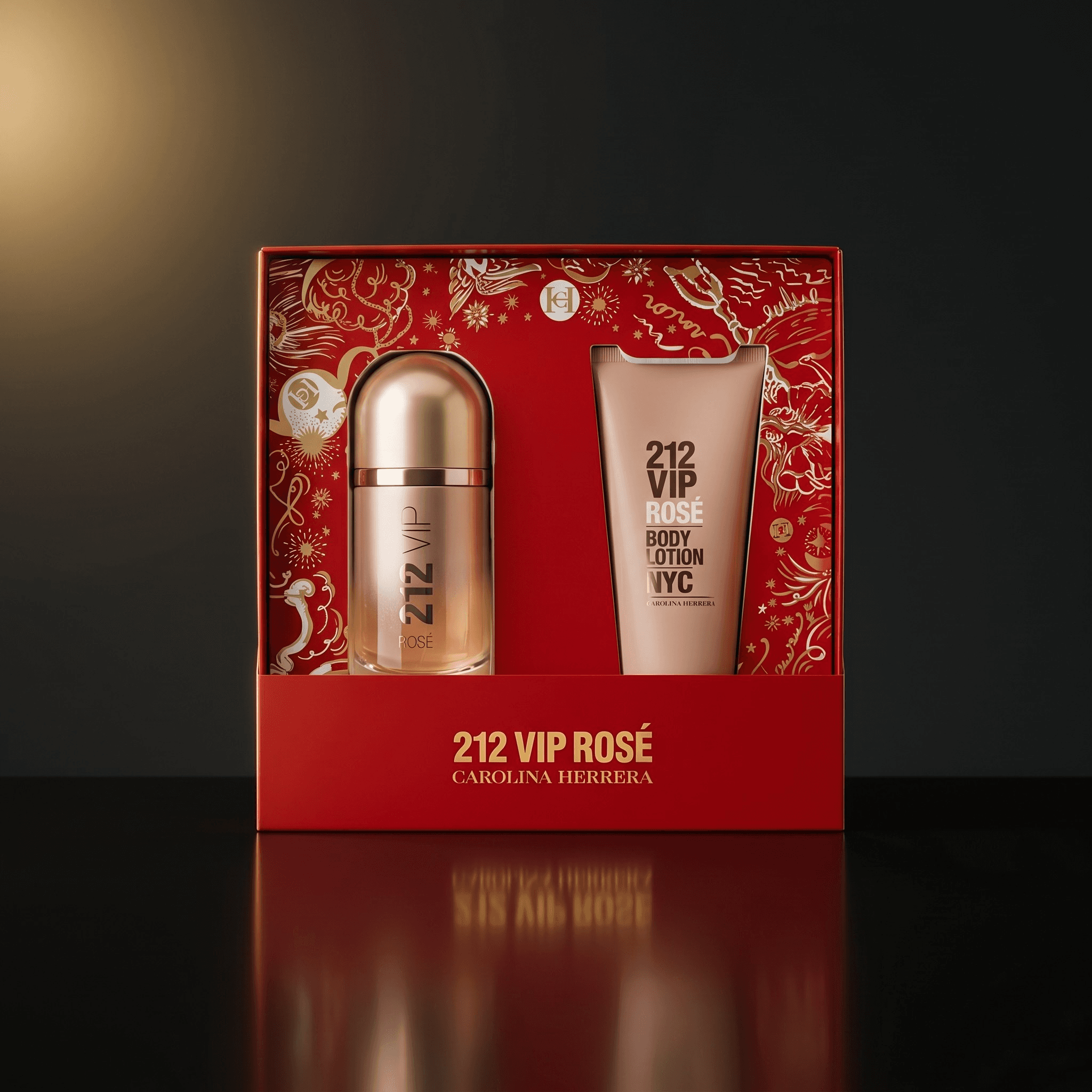 Kit Carolina Herrera 212 VIP Rosé com eau de parfum e loção corporal