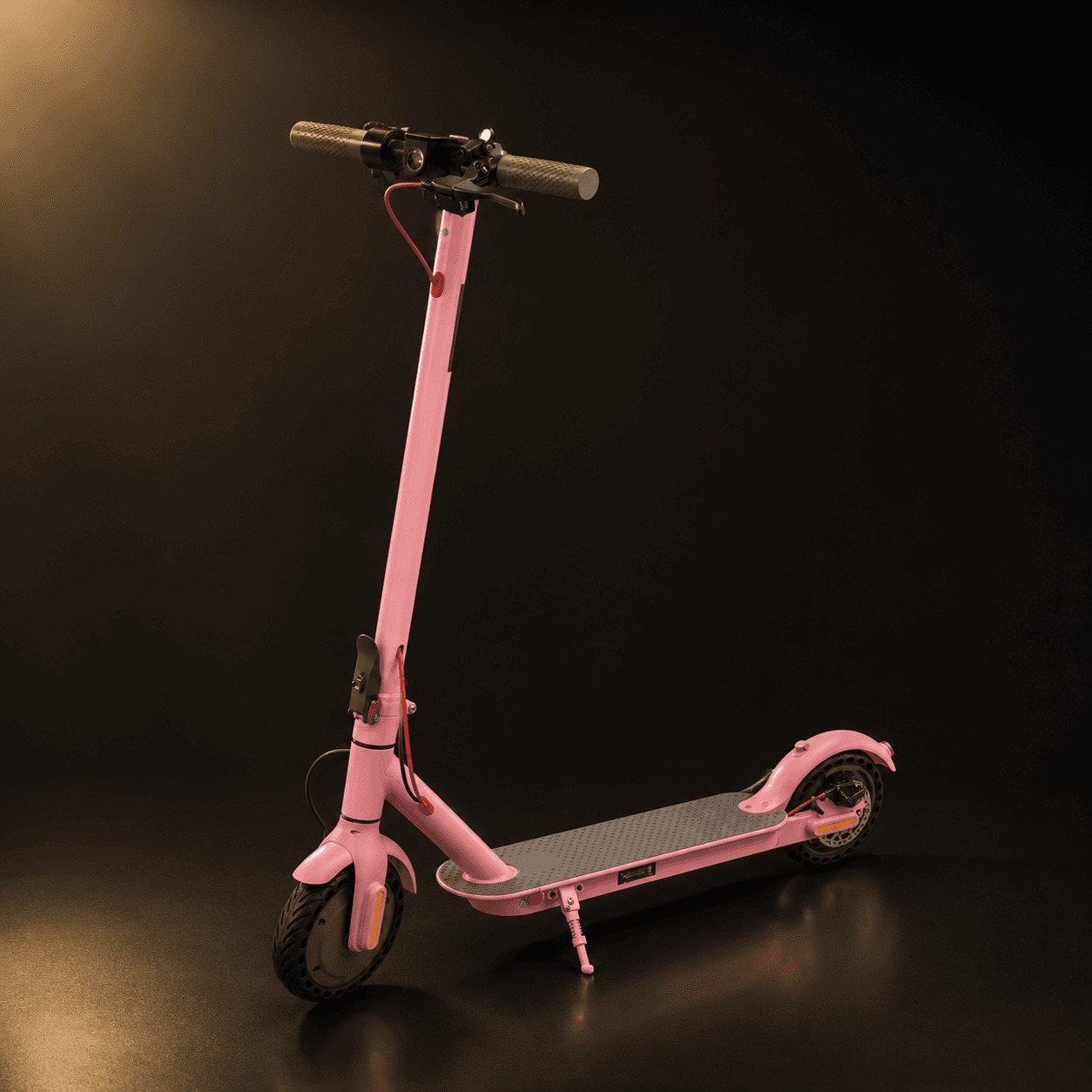 Patinete elétrico cor rosa