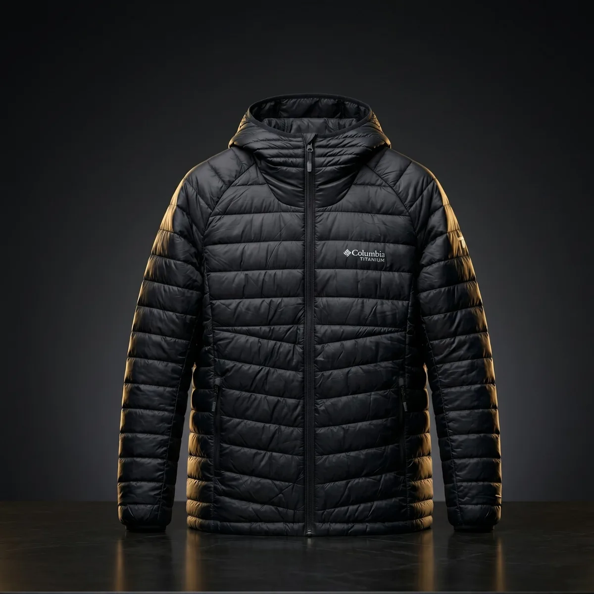 Jaqueta Columbia Platinum Peak Hooded Titanium Masculina