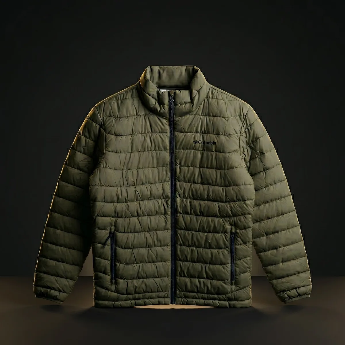 Jaqueta Columbia Powder Lite Masculina Verde Militar