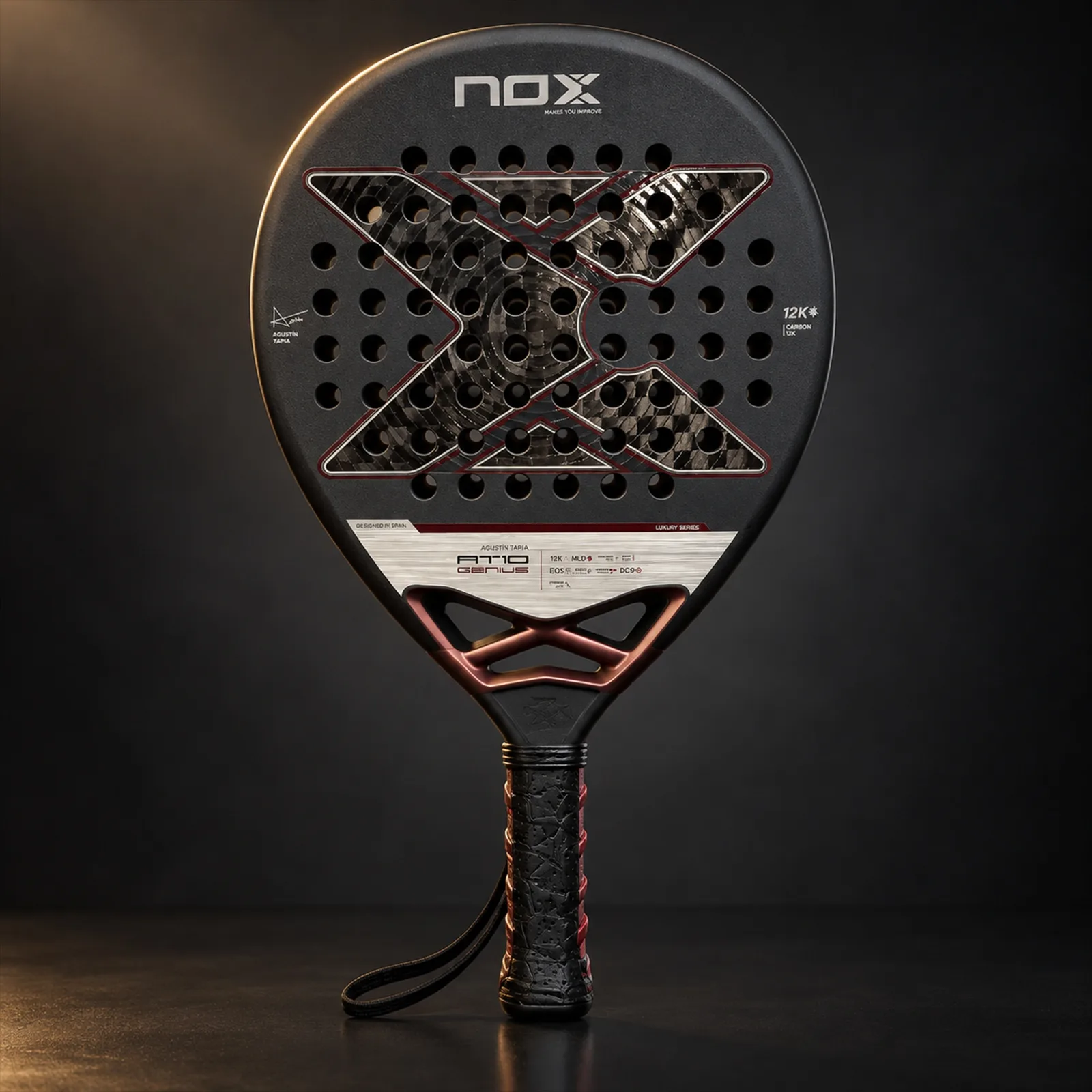 Raquete de Padel NOX AT10 Genius 12K by Agustín Tapia PAT10GENIUS25