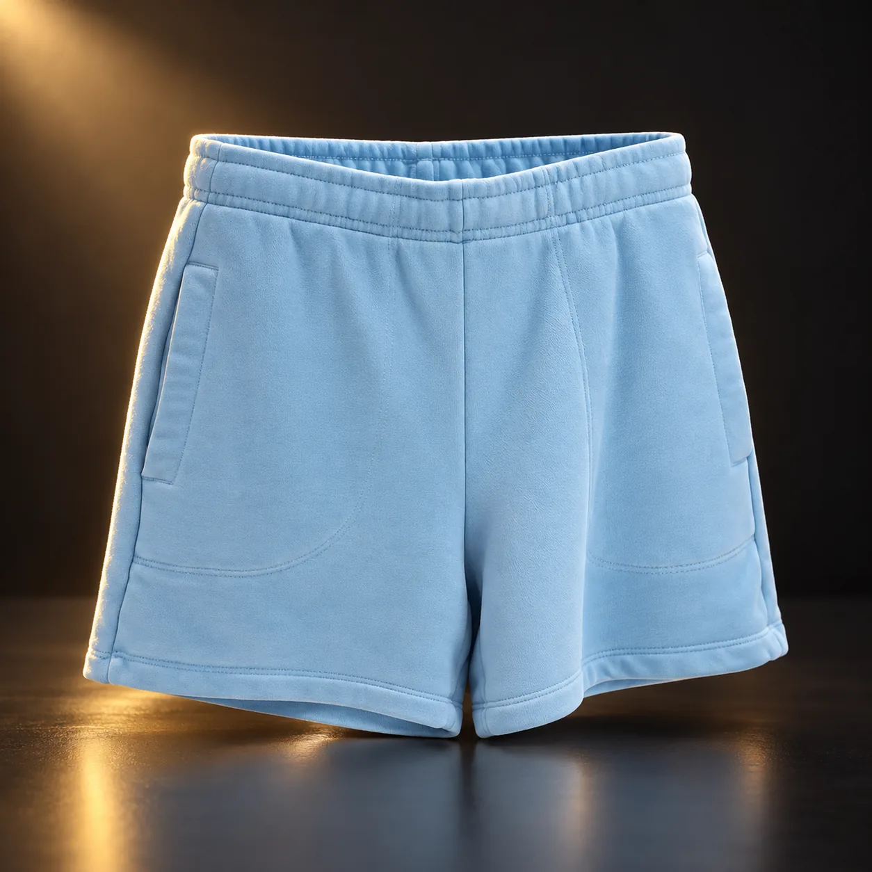 Short moletom Lacoste azul-claro