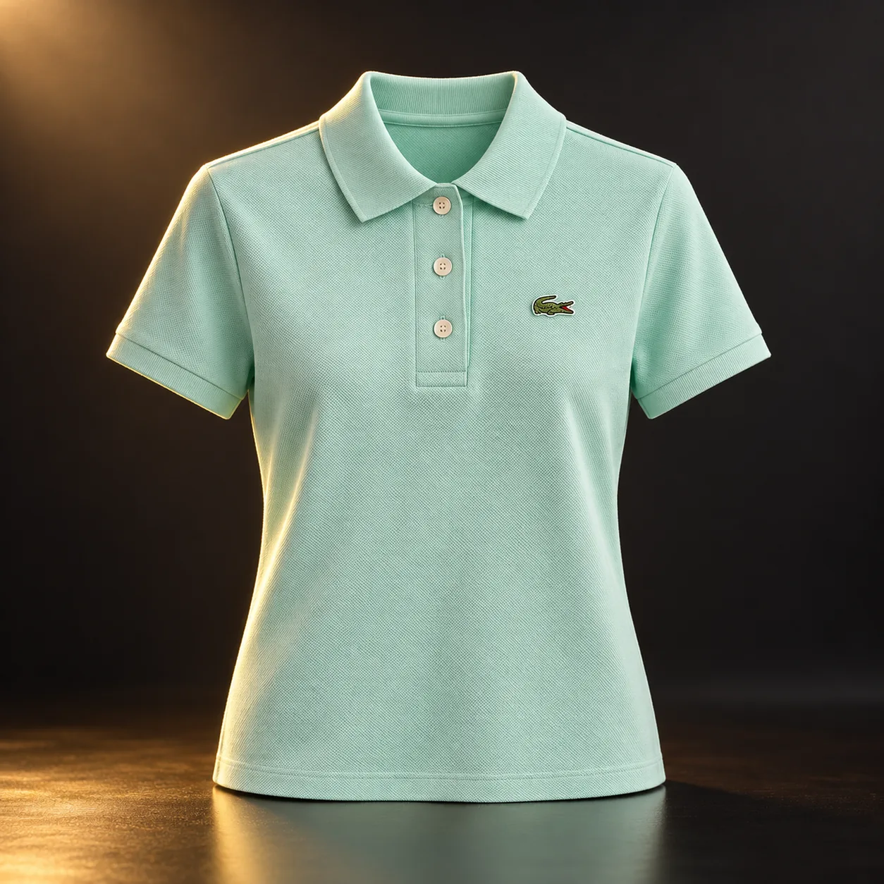 Polo Lacoste feminina verde-menta