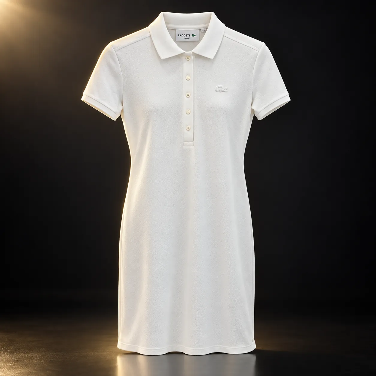 Vestido polo Lacoste branco