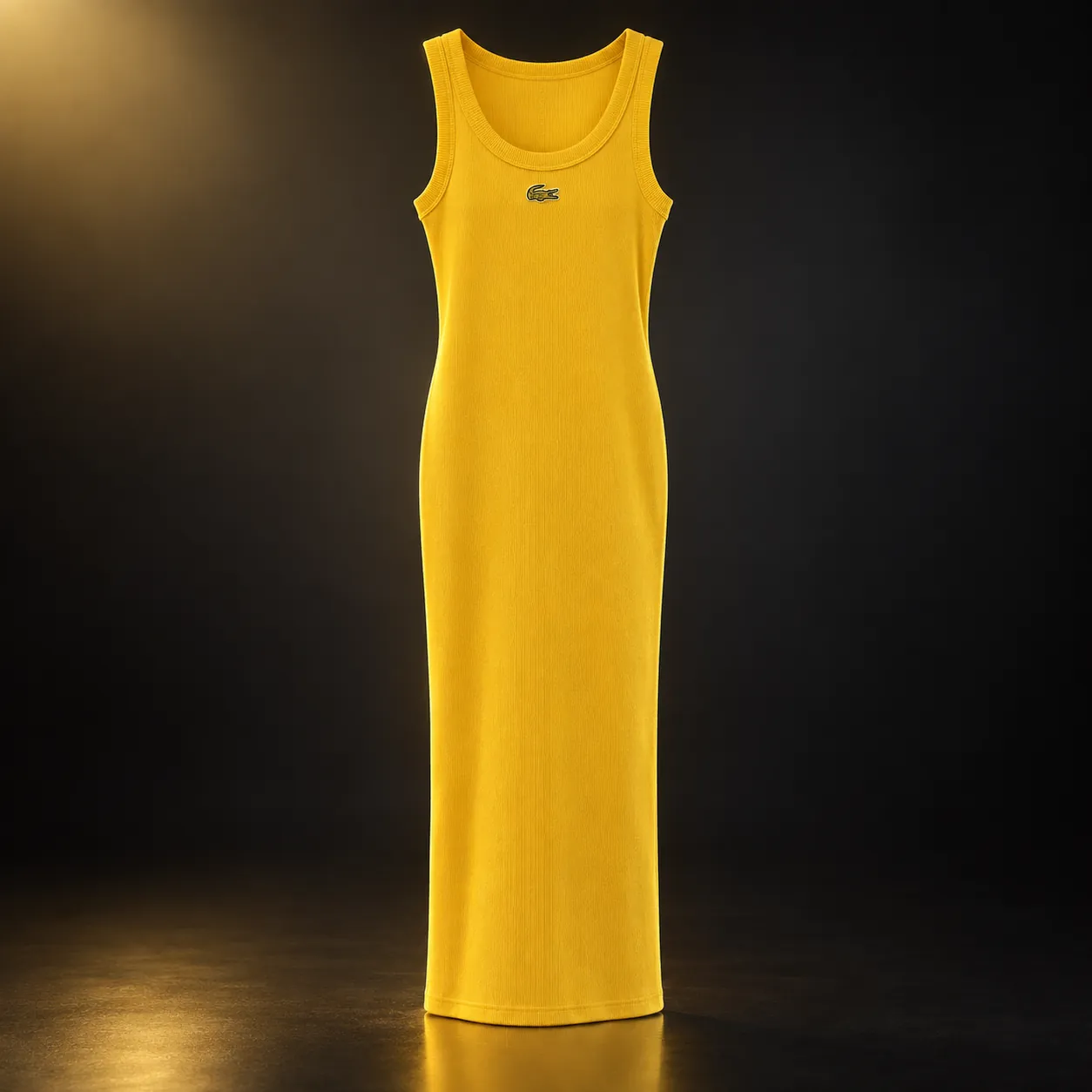 Vestido longo Lacoste amarelo
