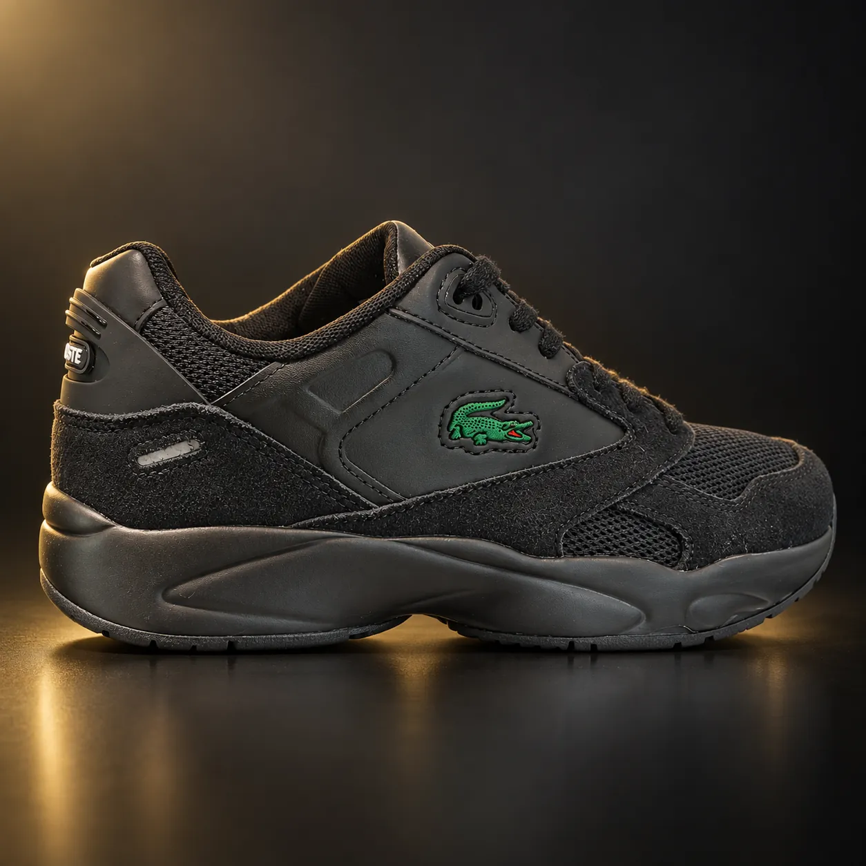 Tênis Lacoste preto chunky