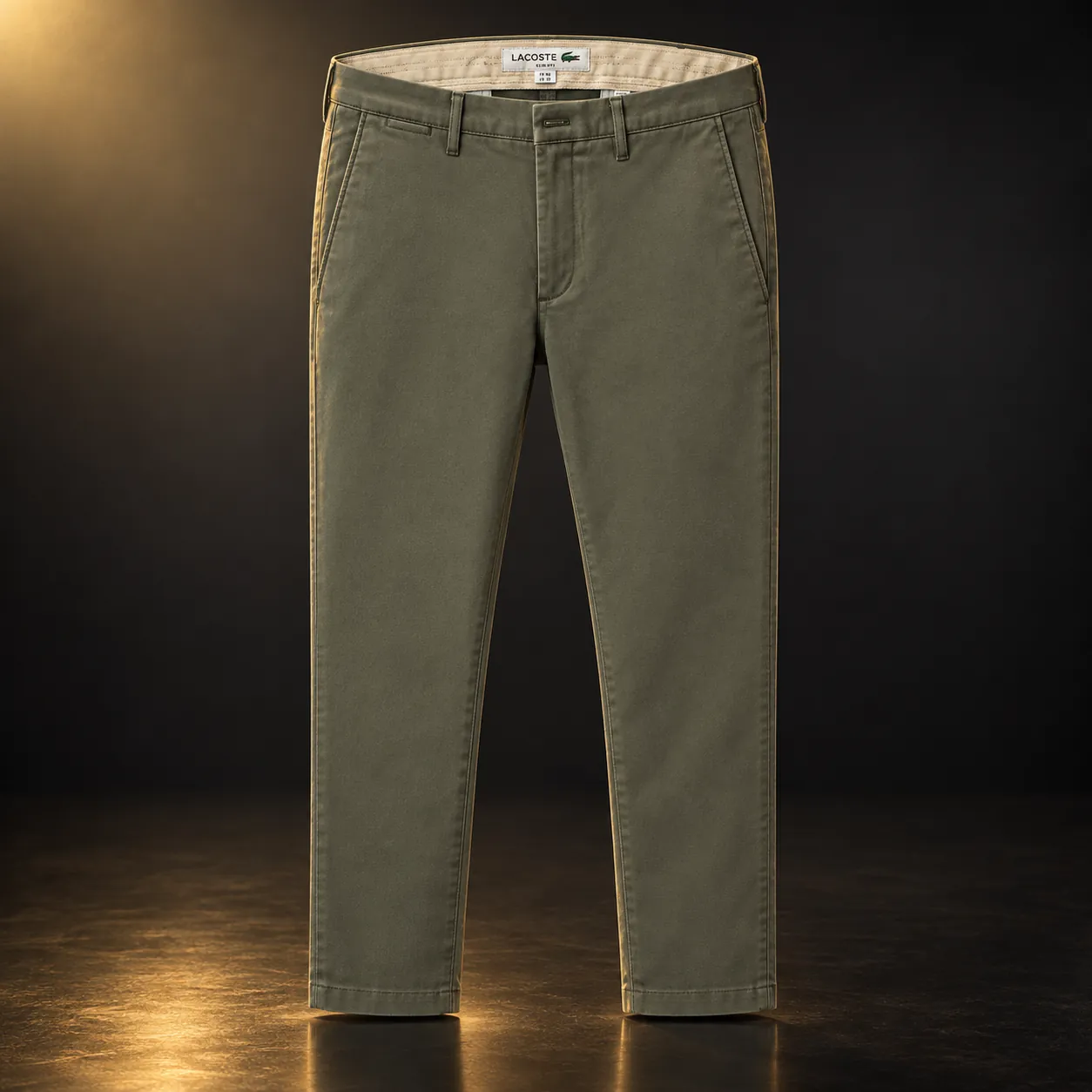 Calça chino Lacoste verde-oliva