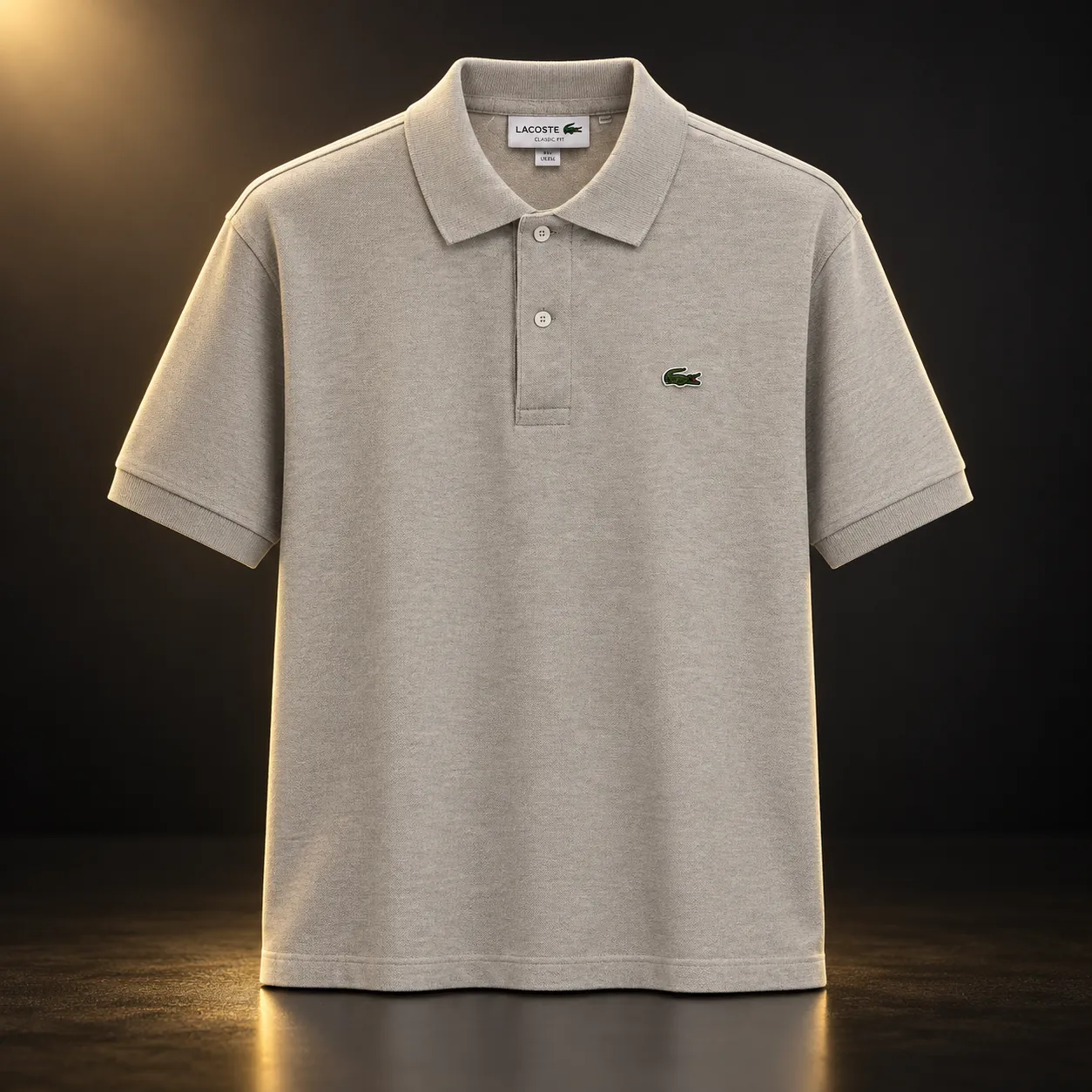 Polo Lacoste bege mescla