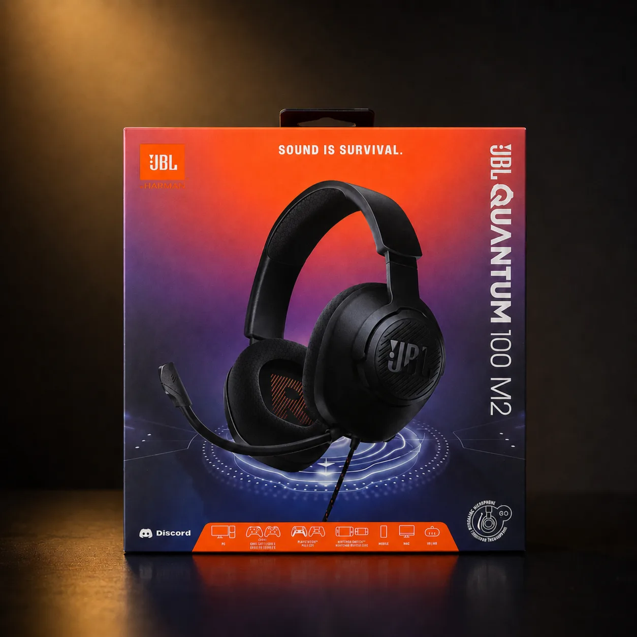 JBL Quantum 100 M2 Fone Gamer com Fio Preto