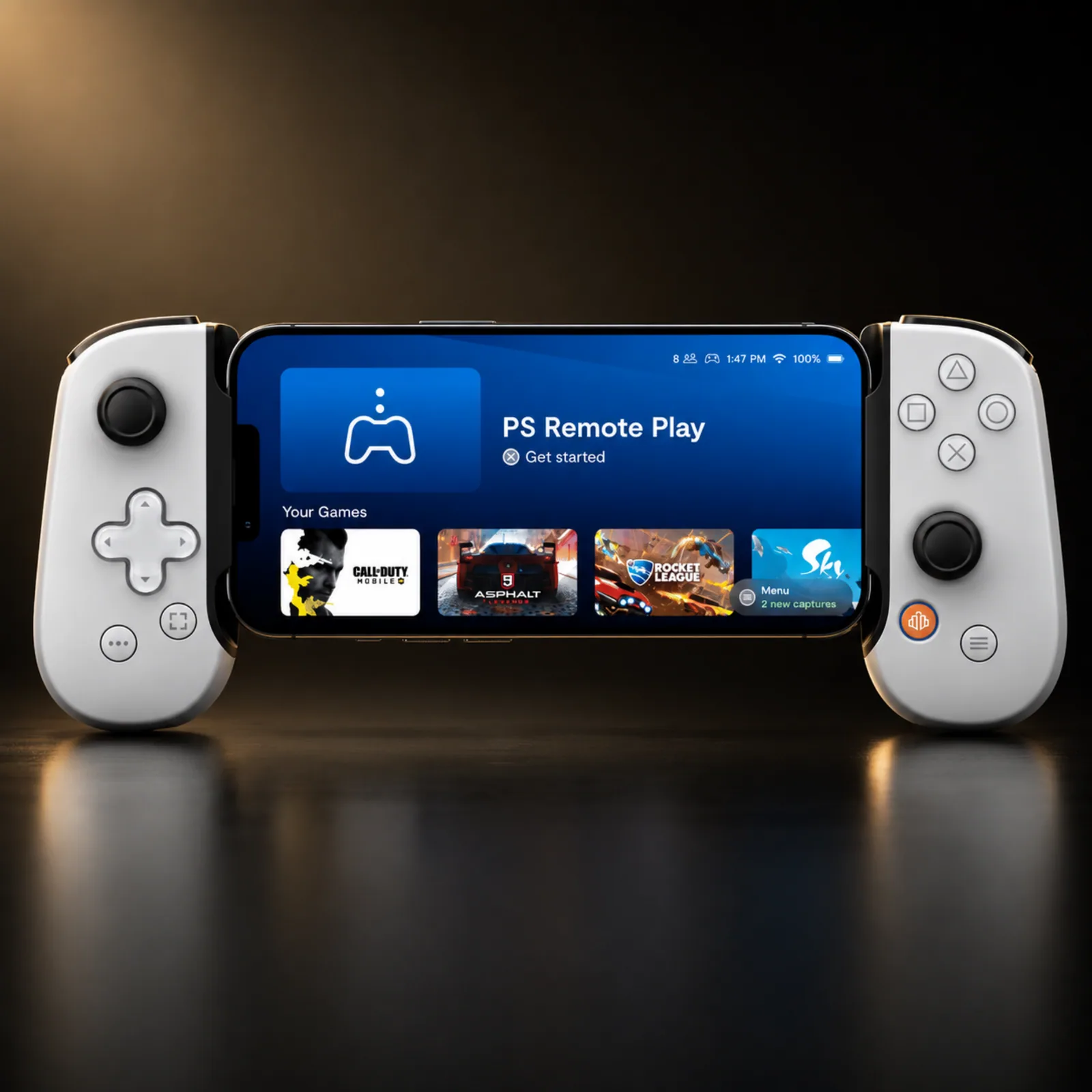 Backbone One - PlayStation Edition (USB-C) Controle de Jogos para Celular - Branco