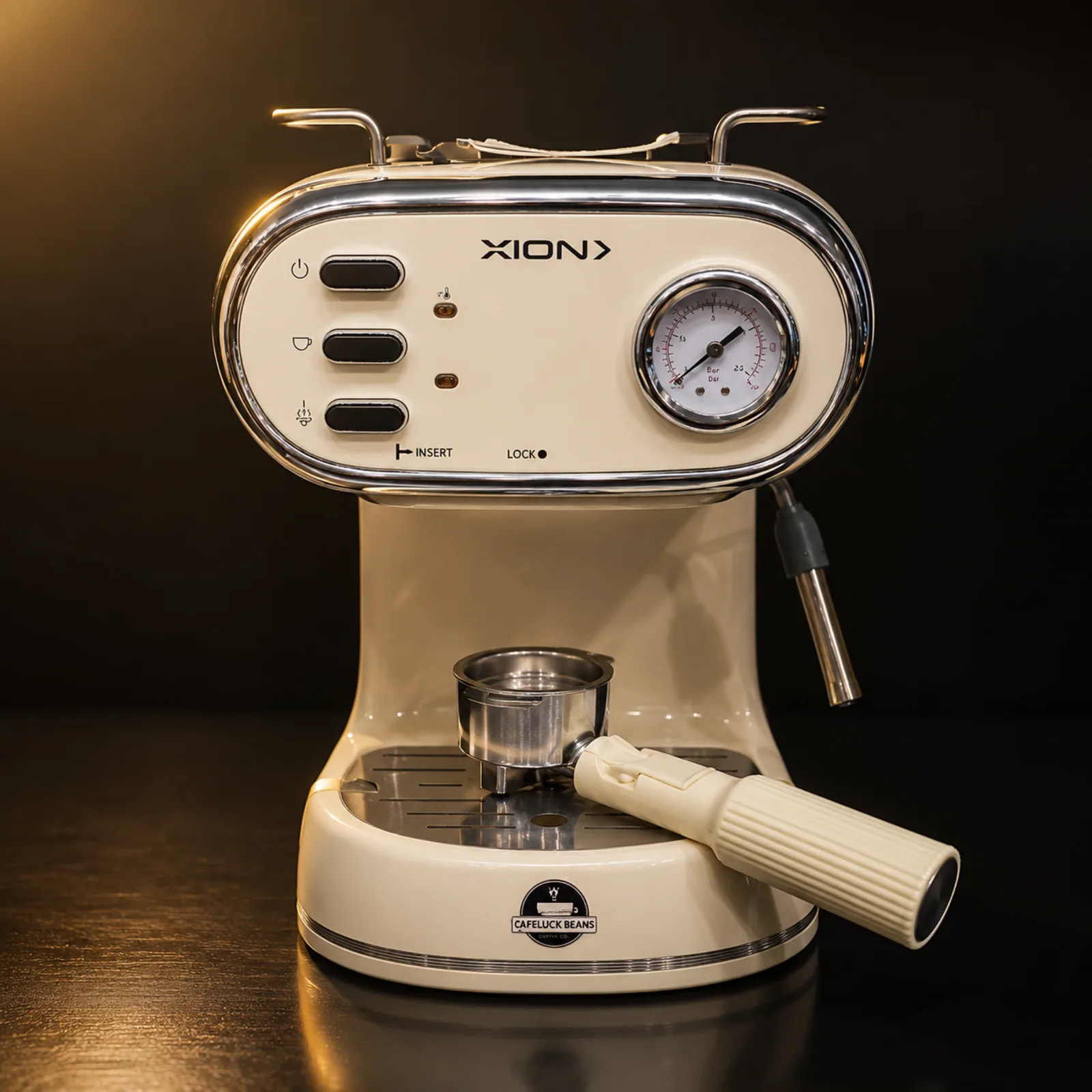 Cafeteira Espresso e Cappuccino XION XI-CM71 Retro 850W 20 Bar (Creme)