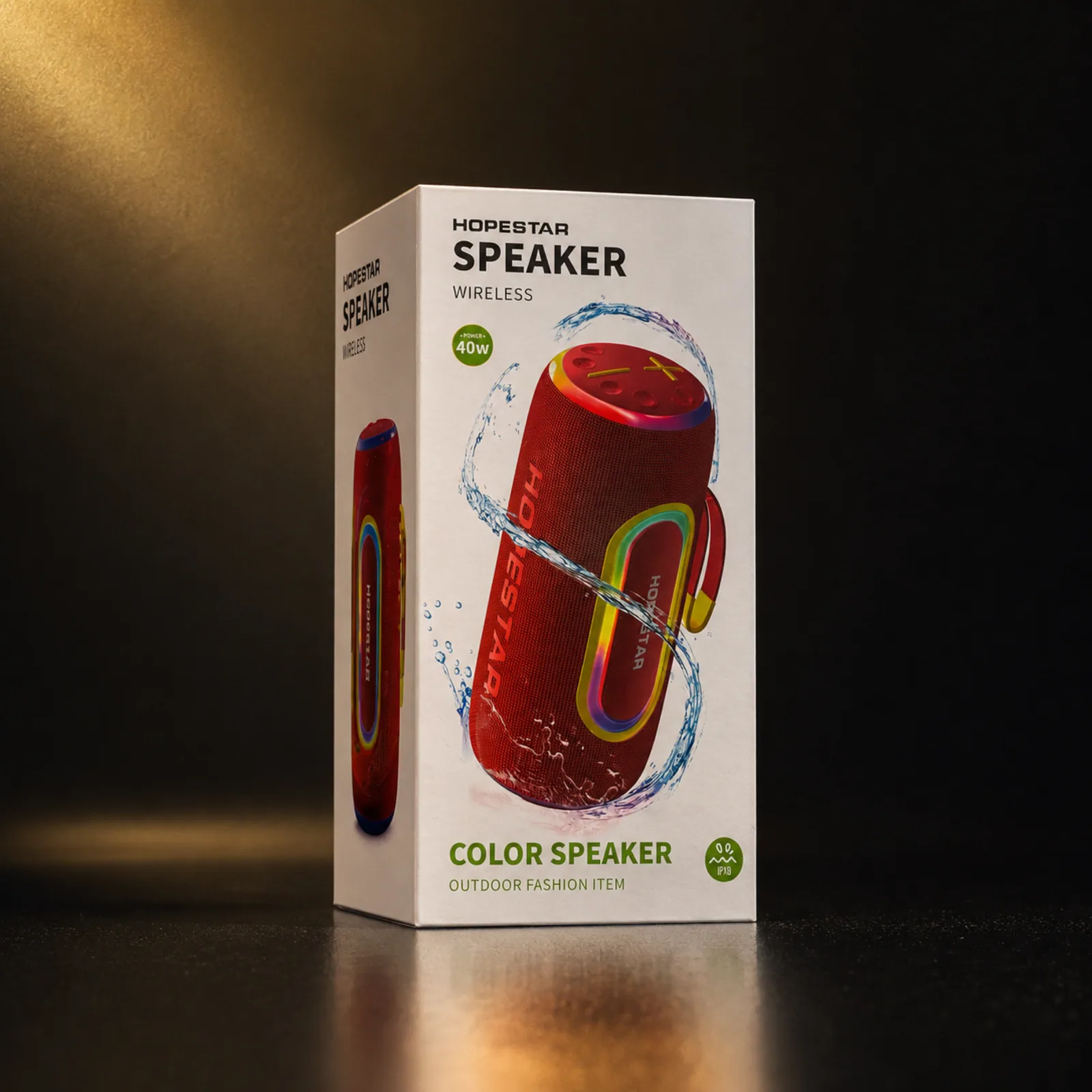 Caixa de Som Bluetooth Hopestar Color Speaker 40W Vermelha