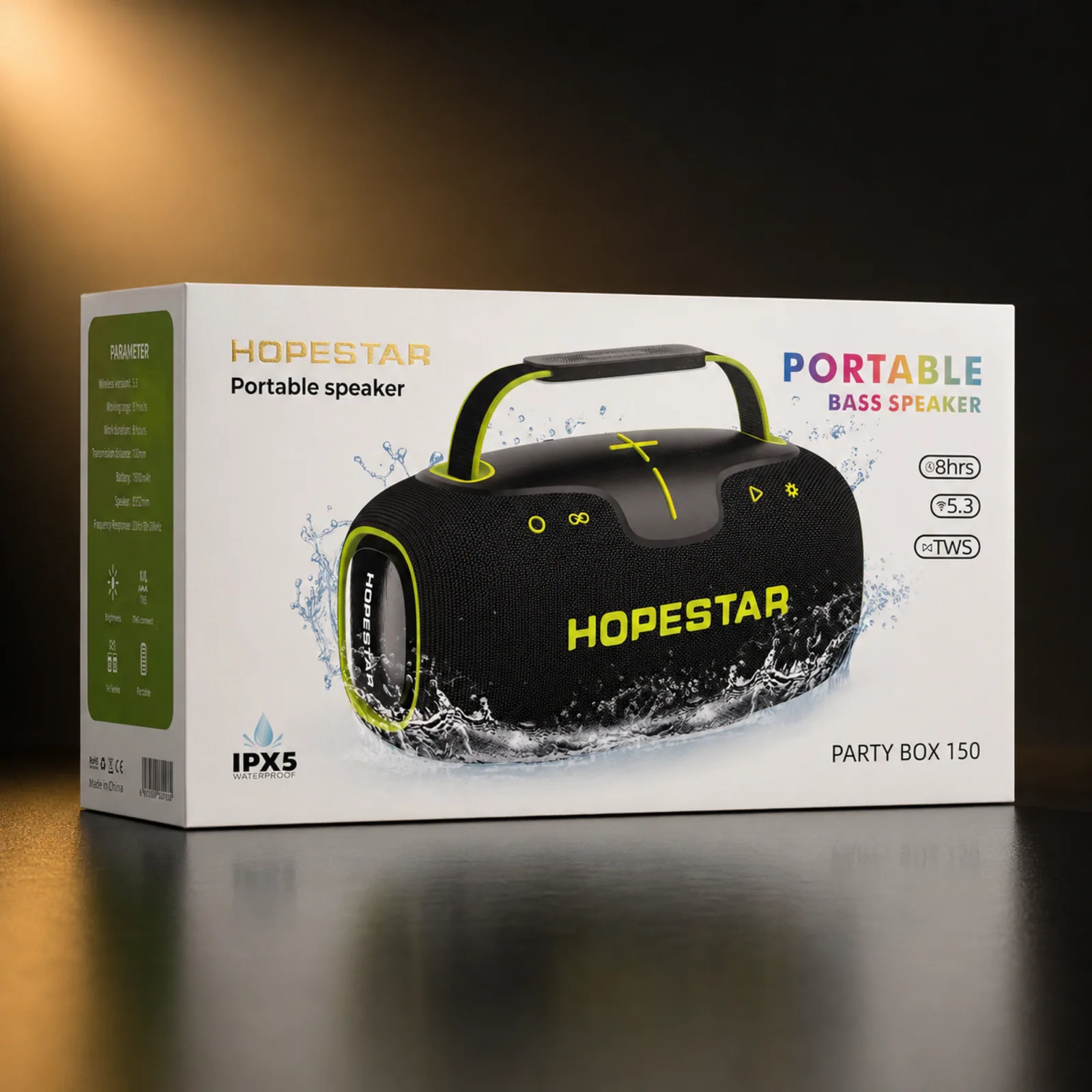 Caixa de Som Bluetooth Hopestar Party Box 150 40W IPX5 Preta