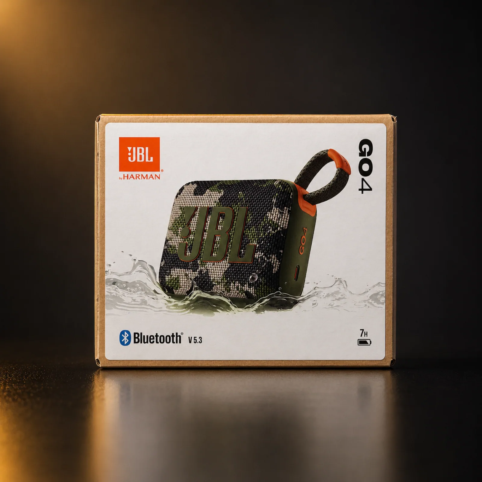 Caixa de Som JBL Go 4 Bluetooth Portátil Camuflada (Squad)
