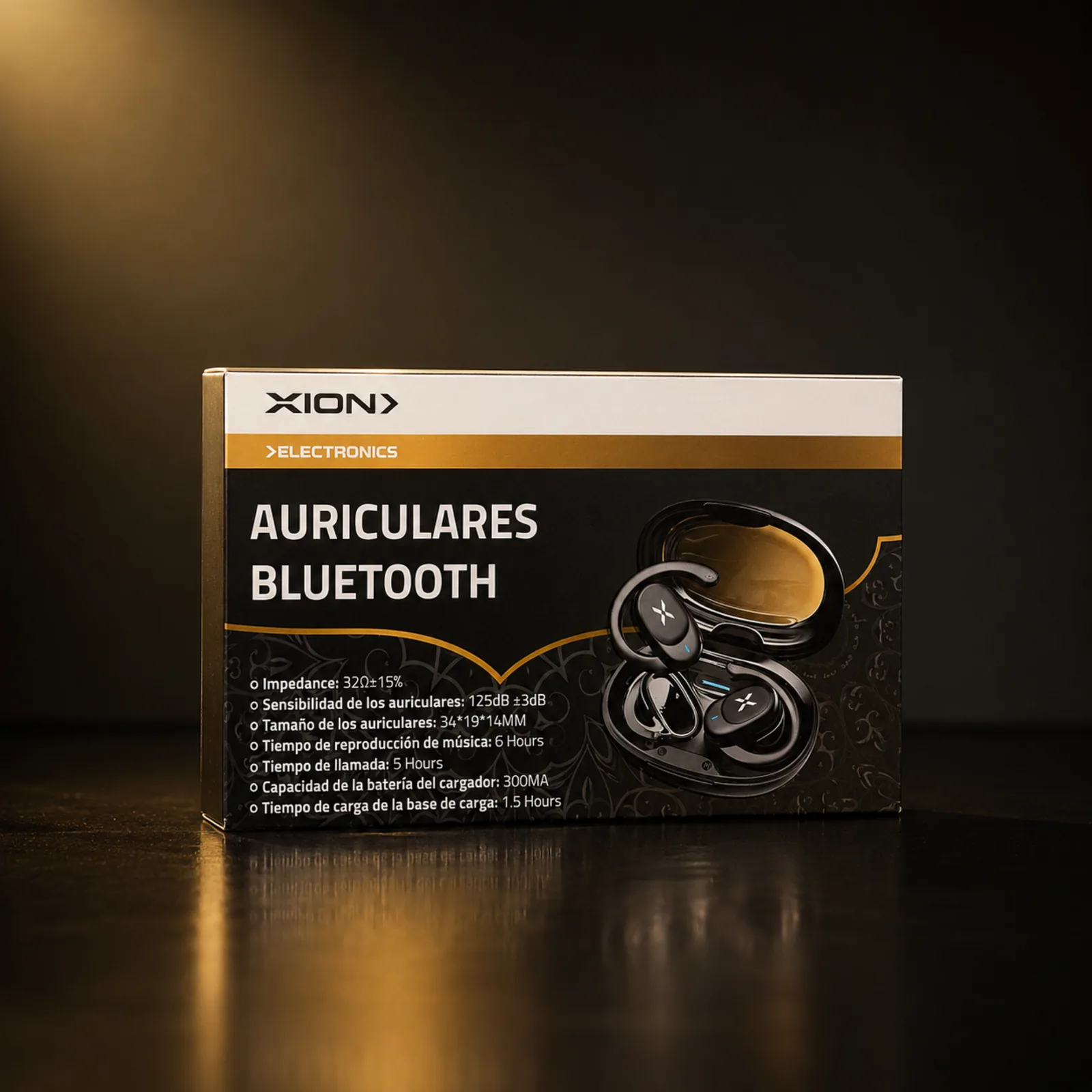 Fone de Ouvido Xion XI-AUX400BT Bluetooth Sem Fio Preto