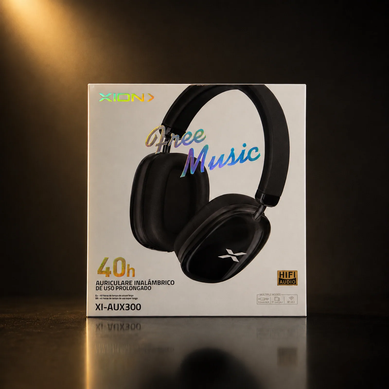 Fone de Ouvido Xion XI-AUX300 Free Music Bluetooth 40h HiFi Preto