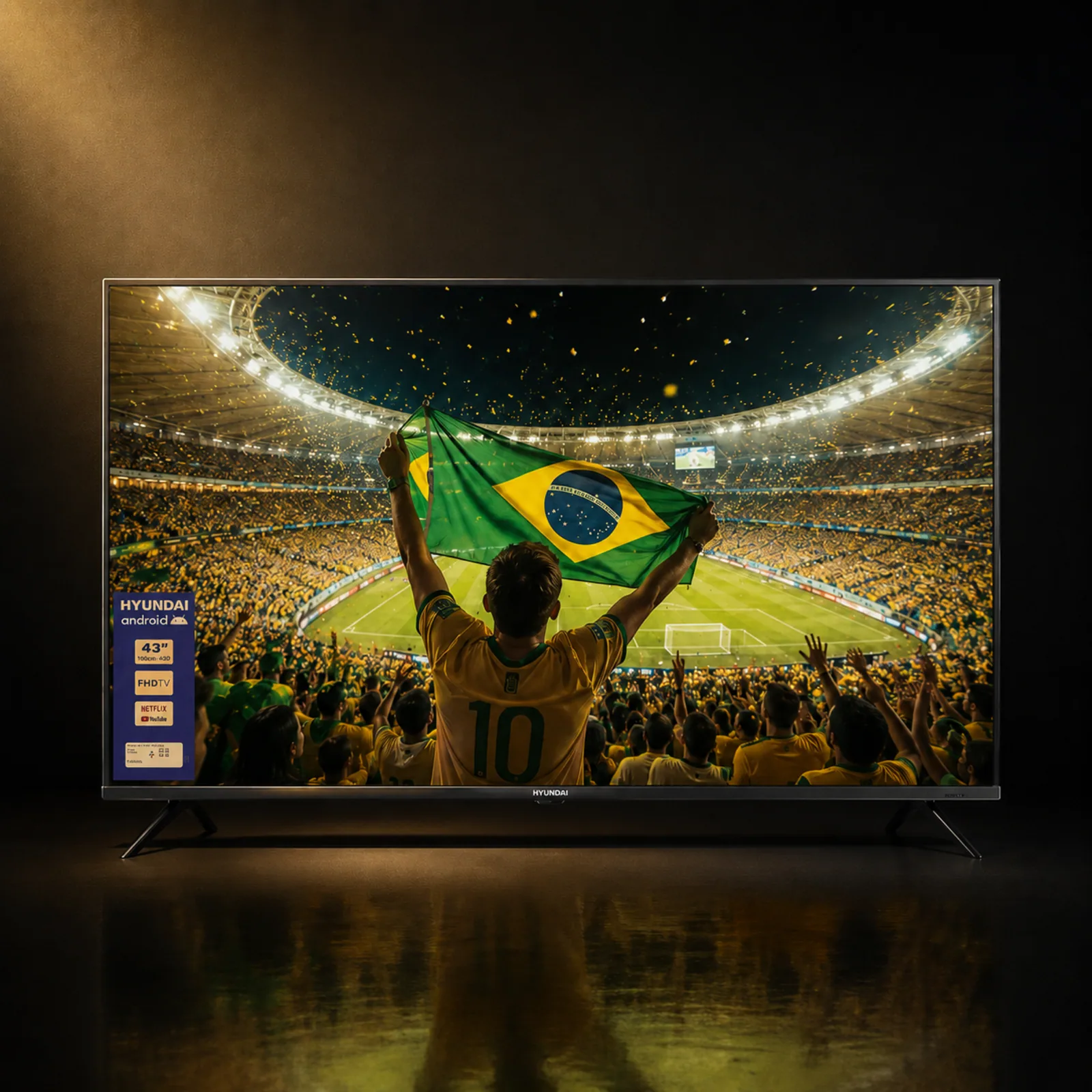 Smart TV Hyundai 43 Polegadas Full HD Android TV (HYEM43FHD)