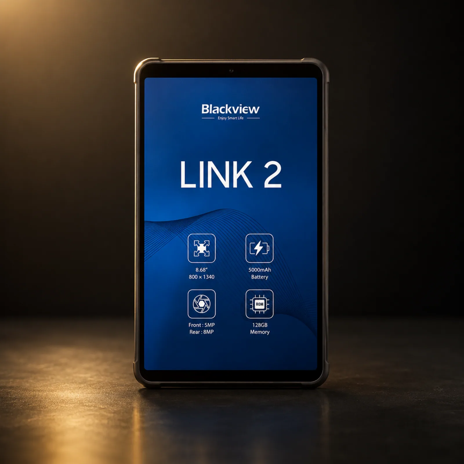 Tablet Blackview Link 2 8.68" 128GB 12GB RAM (4+8) 5000mAh Android 15 Preto