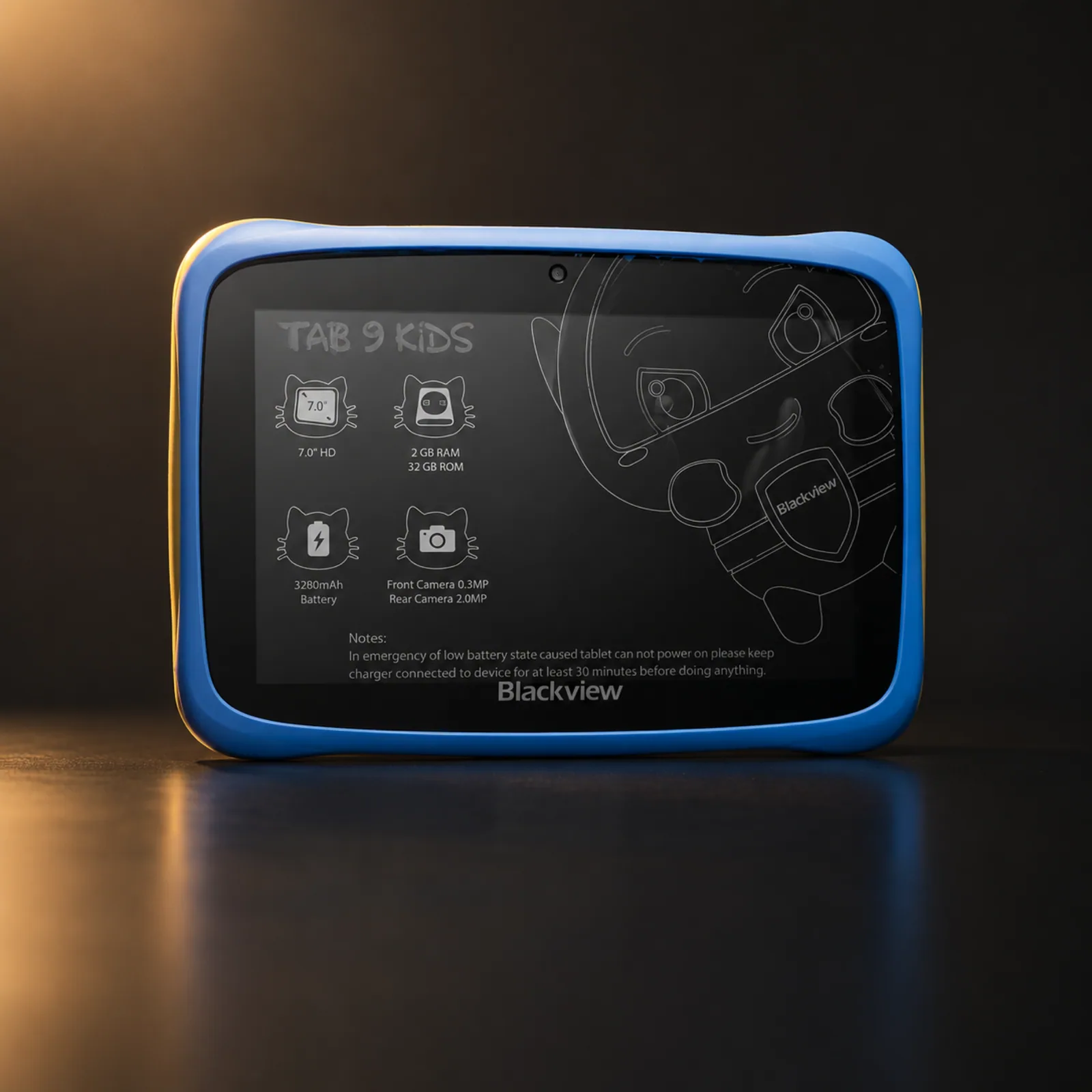 Tablet Infantil Blackview Tab 9 Kids 7.0" HD 32GB 2GB RAM (capa azul)