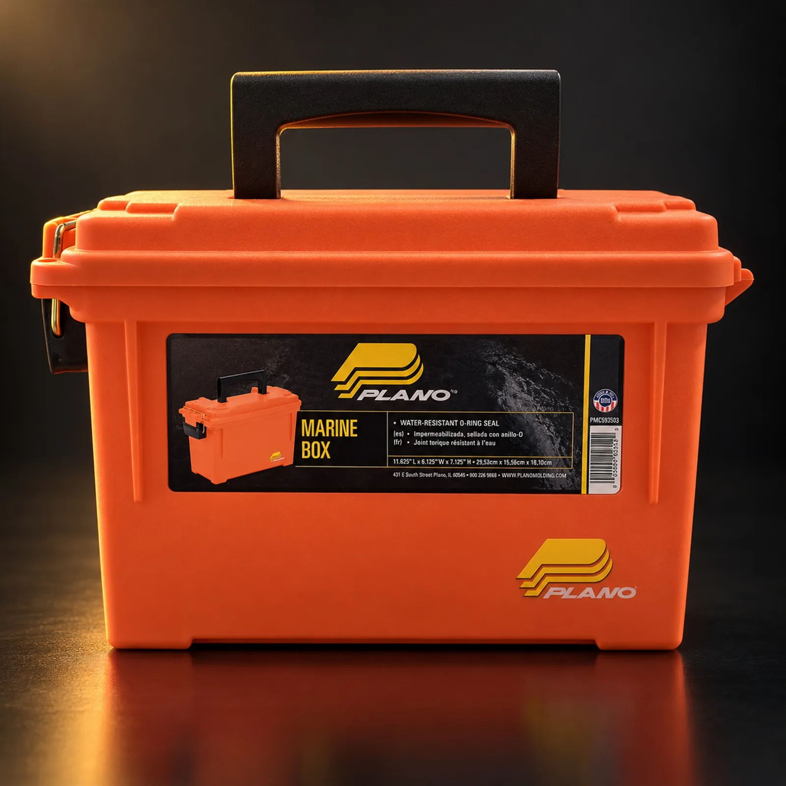 Caixa Plástica Plano Marine Laranja 30x13x18 cm 131252