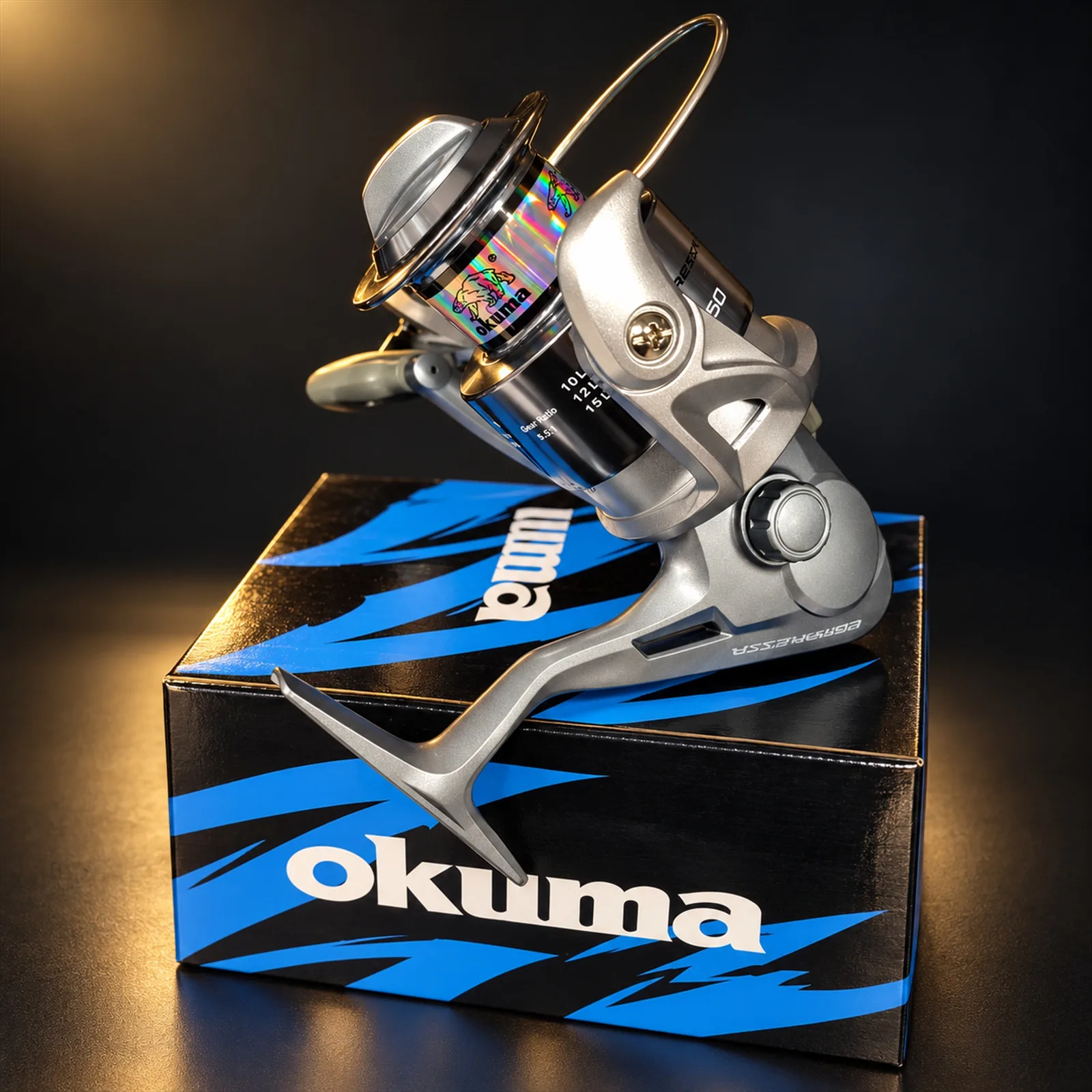 Molinete Okuma Compressa 50 3 Rolamentos Relação 5,0:1 300 m x 0,35 mm Alumínio CP-50