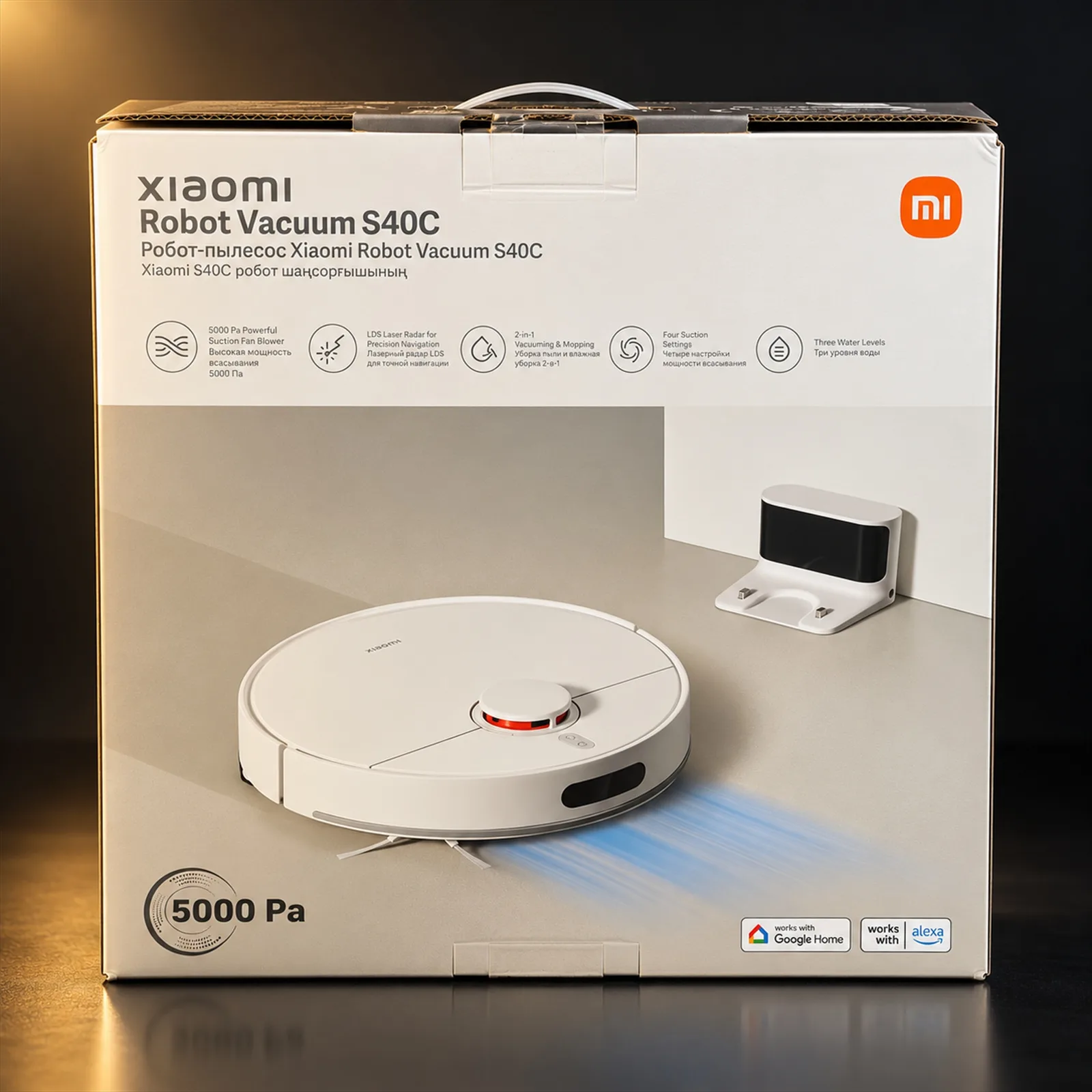 Aspirador de Pó a Bateria Xiaomi Robot Vacuum S40C 400ml