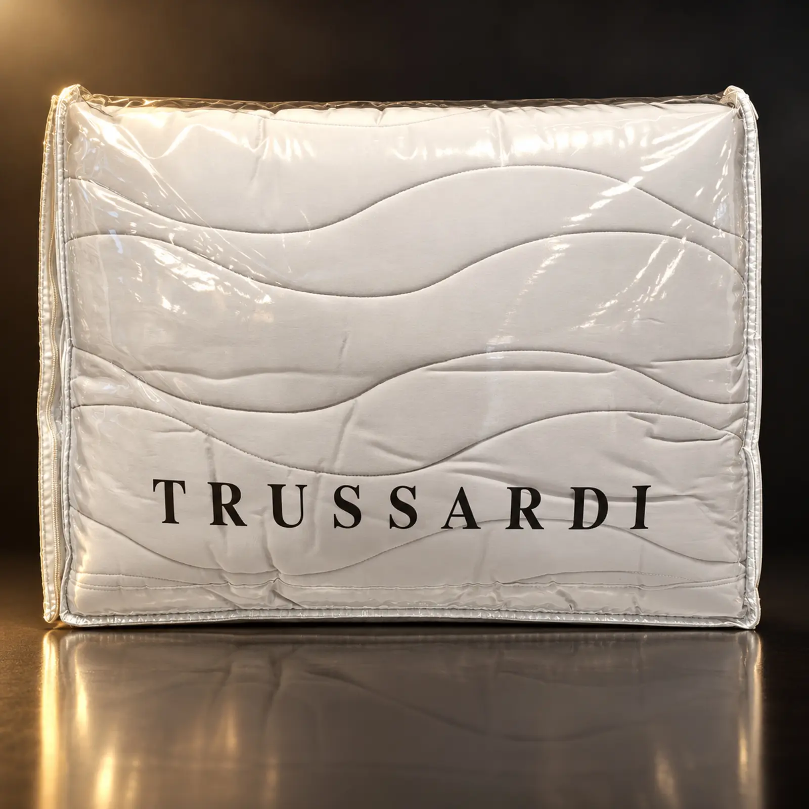 Colcha Trussardi Novara king cetim 300 fios Mármore