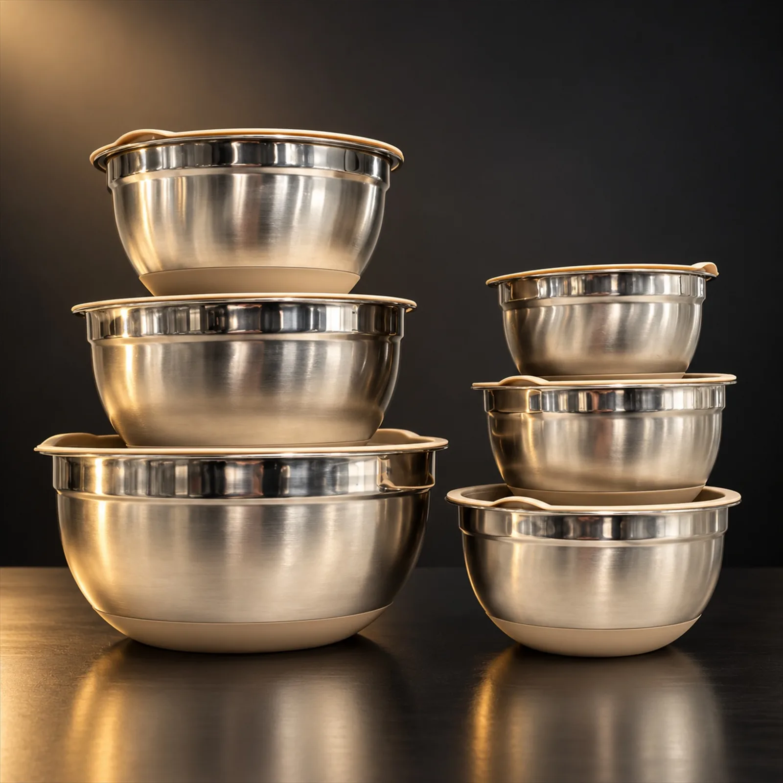 Conjunto de tigelas inox 15 peças