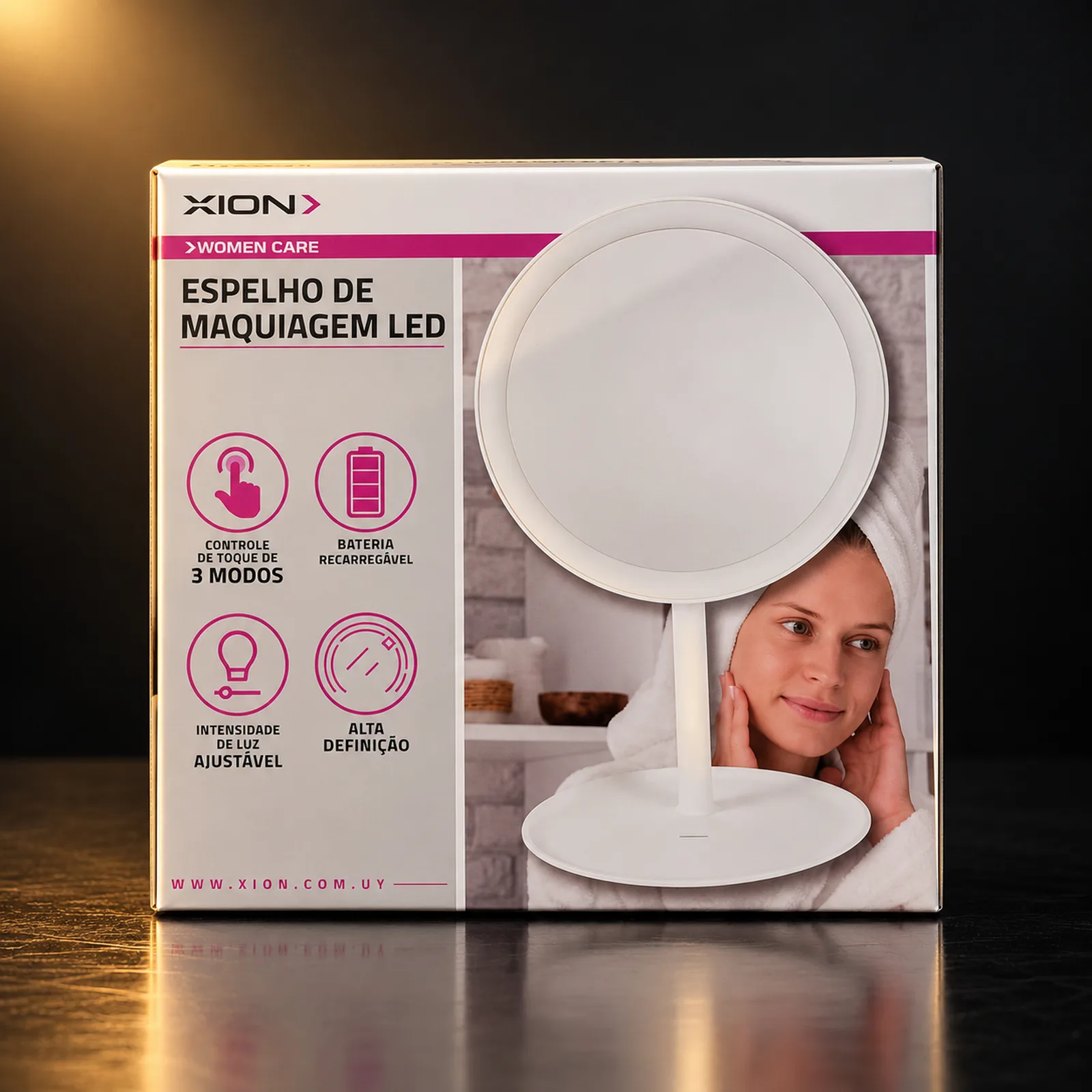 Espelho de maquiagem LED Xion XI-MAKEUP3