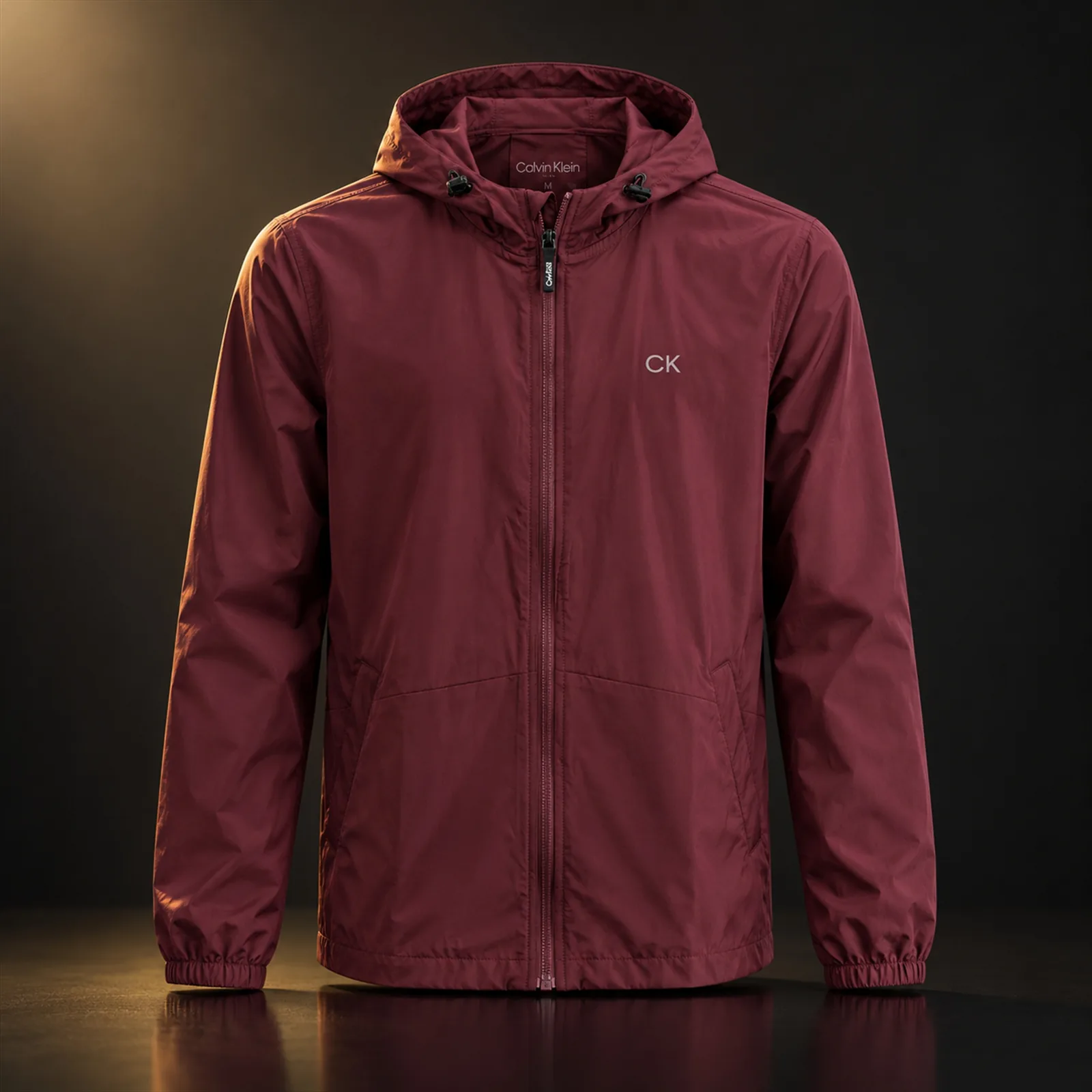 Jaqueta CK feminina corta-vento Sport bordô M