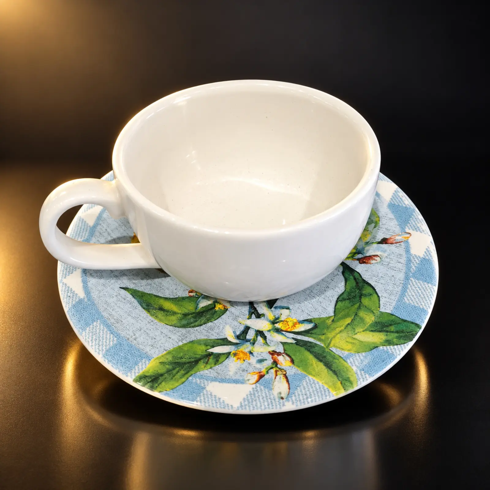 Jogo de 6 xícaras de café com pires Alleanza Amalfitana