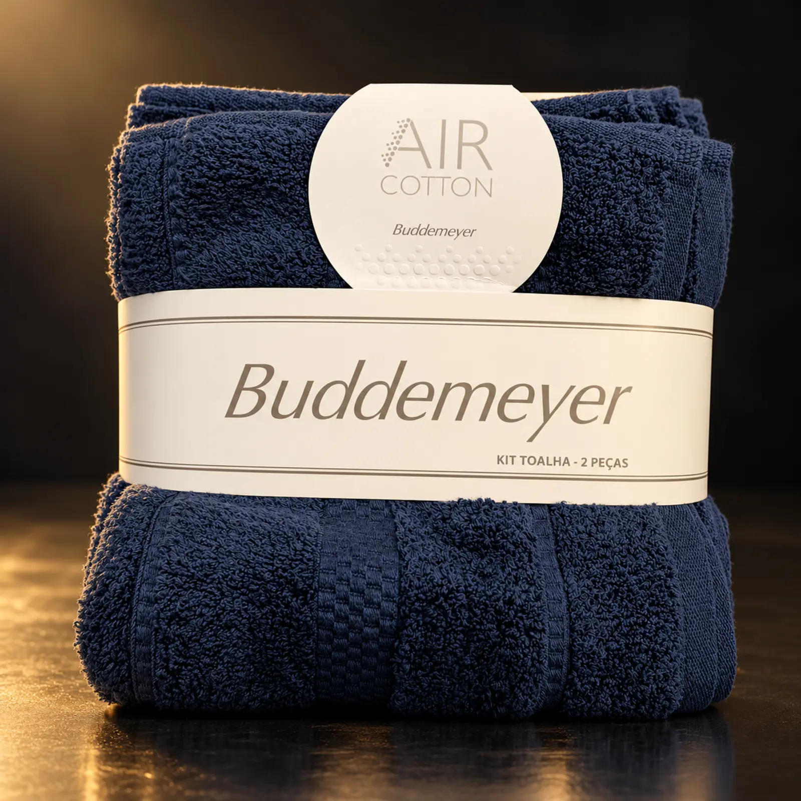Jogo de toalhas Buddemeyer Vision Dual Air banhão e rosto azul