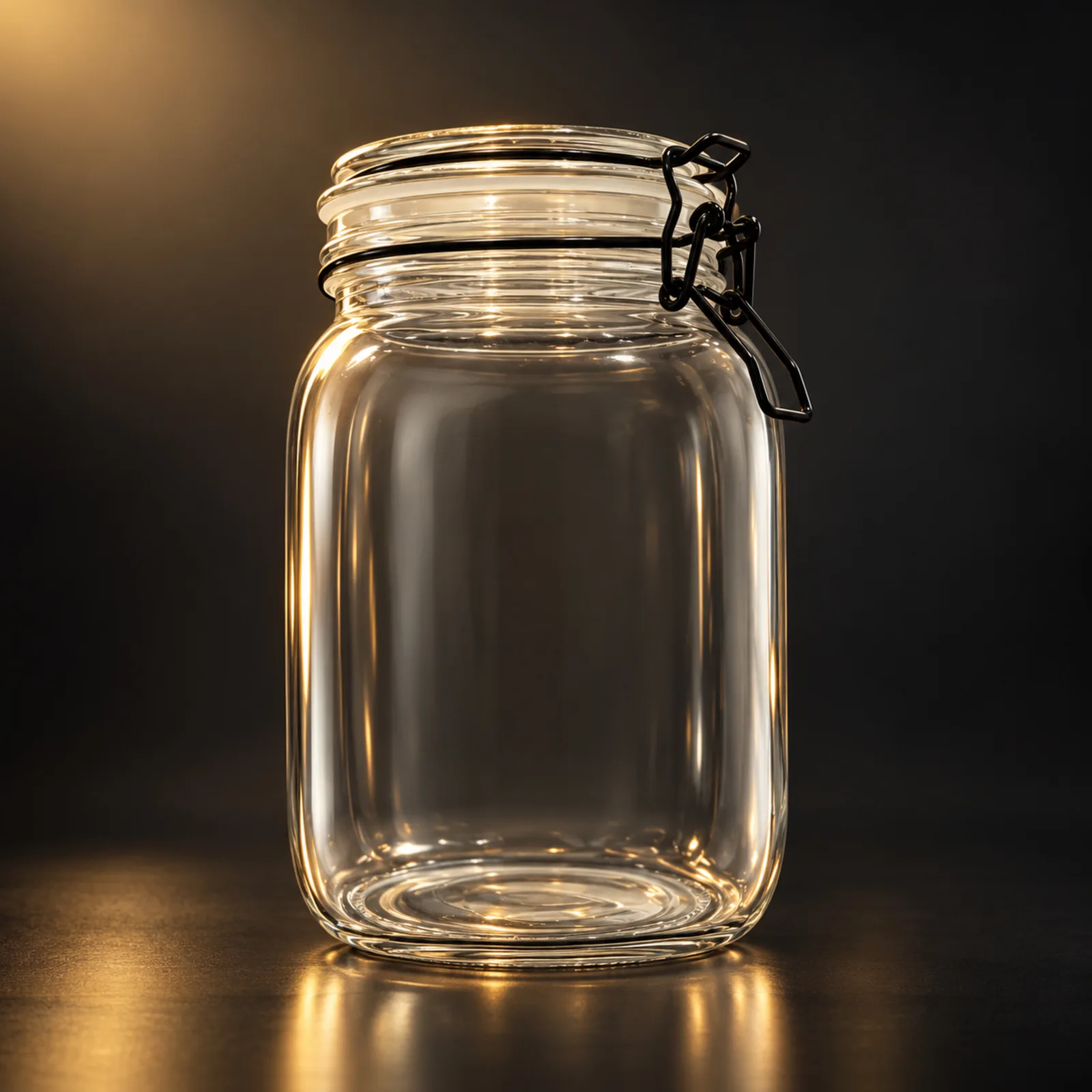 Pote hermético de vidro Selecta 1,5 L, tampa detalhe preto