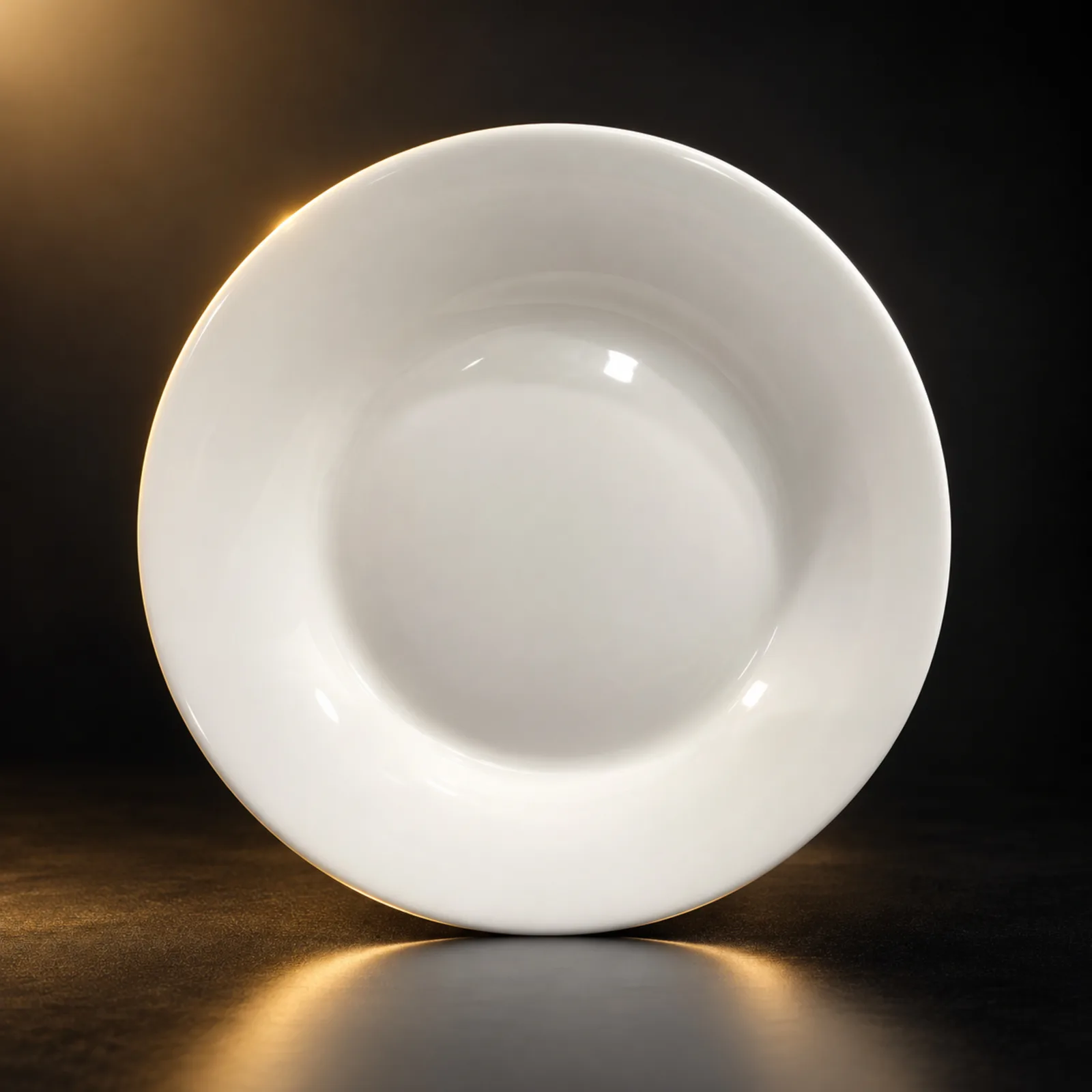 Prato de sobremesa Selecta branco 25 x 2,5 cm vidro opalino Moonlight