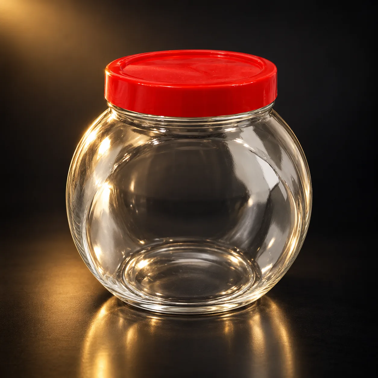 Recipiente de vidro Pasabahce 2000 ml tampa vermelha