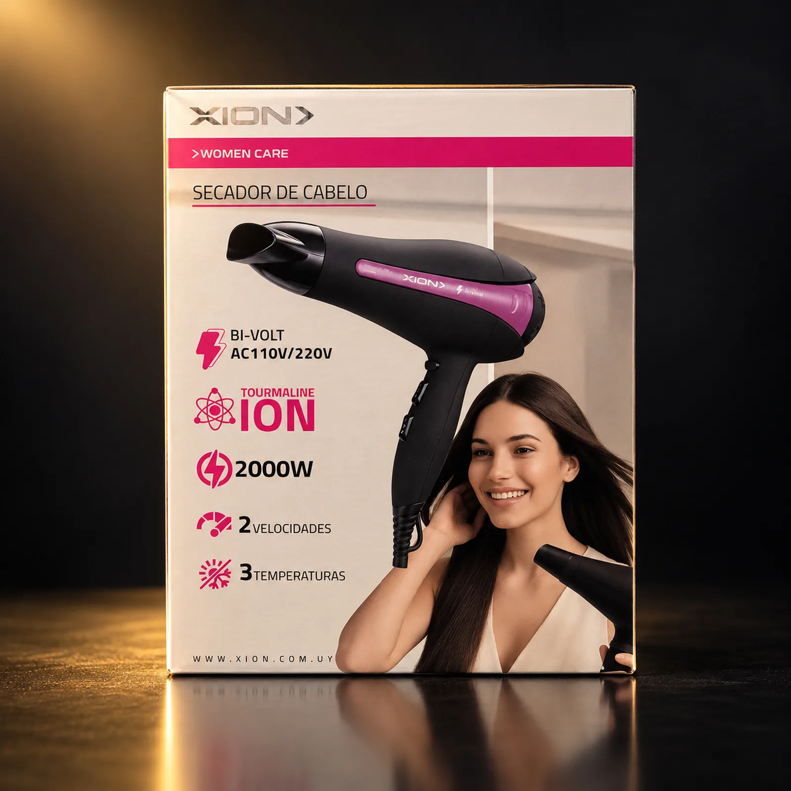 Secador de cabelo Xion XI-SE2200 Dual 2000 W preto