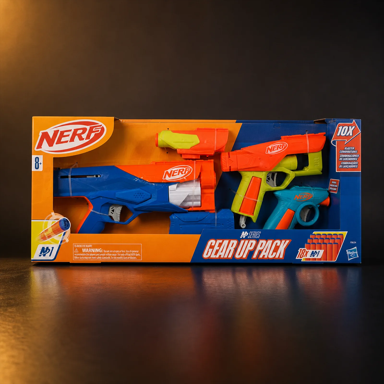 Kit Nerf N-Series Gear Up Pack 3 Lançadores