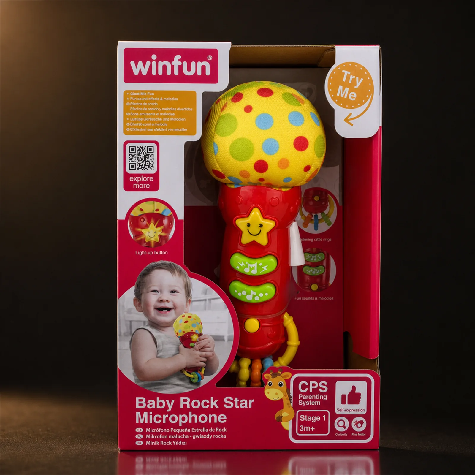 Microfone com Sons Divertidos Winfun