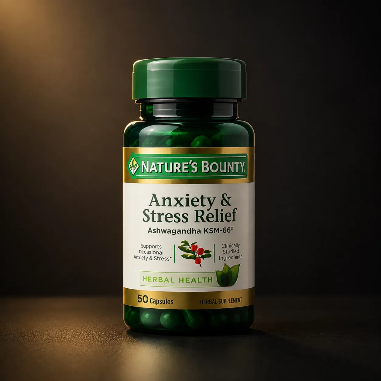 Ashwagandha KSM-66 Nature's Bounty Anxiety & Stress Relief 50 Cápsulas