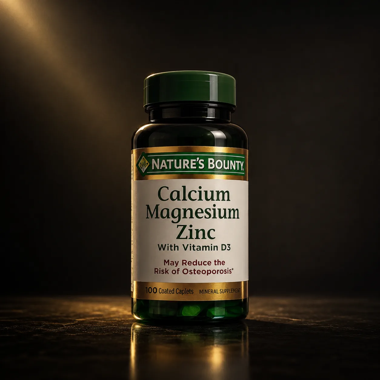 Cálcio Magnésio Zinco com Vitamina D3 Nature's Bounty 100 Caplets